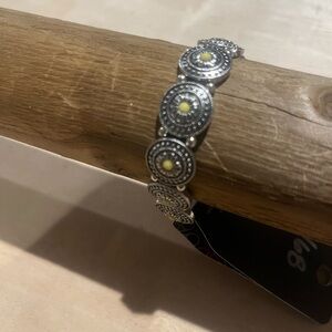 Elegant Silver and Yellow Women's Bracelet